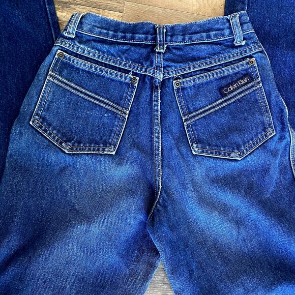 Vintage 80's Calvin Klein Women's High Rise Straight Leg Jeans 7x32 - Picture 5 of 16